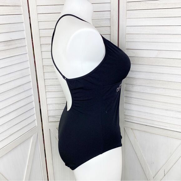 Maxine‎ of Hollywood Azul Swimsuit Studded One Piece Black Silver 16 - Picture 3 of 12